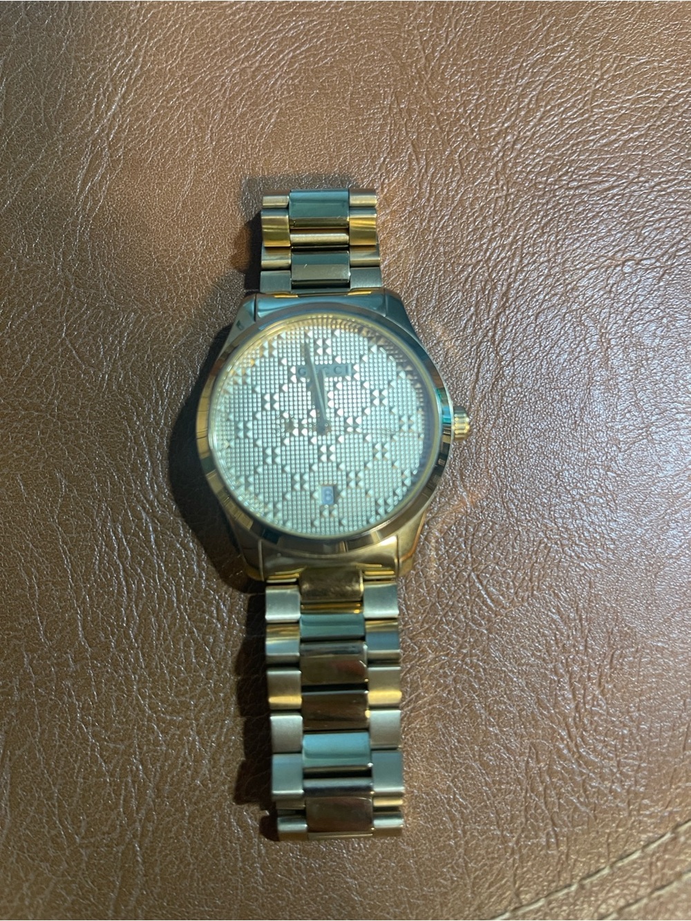 Gucci Two-Tone Gold and Silver Stainless Steel Bracelet Watch
